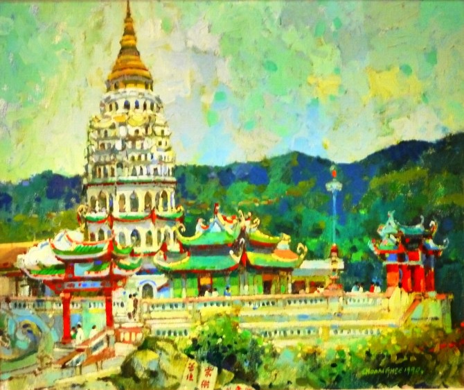 Artist Tan Choon Ghee painting