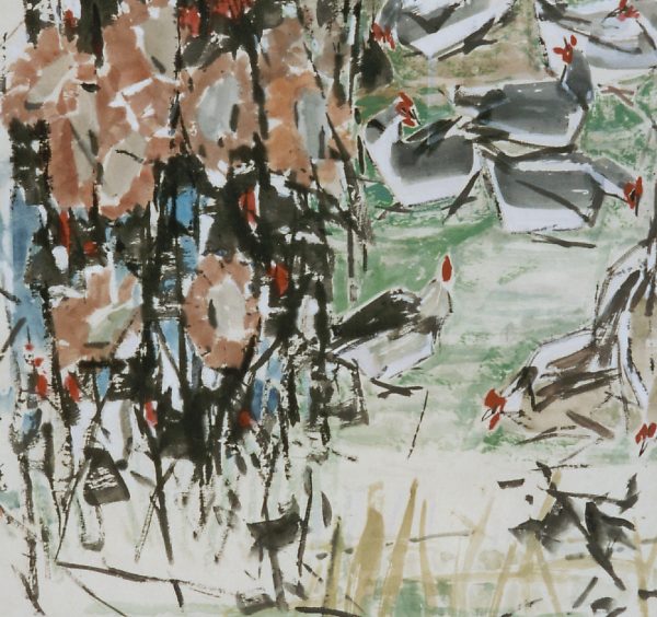 Artist Chen Wen Hsi chickens